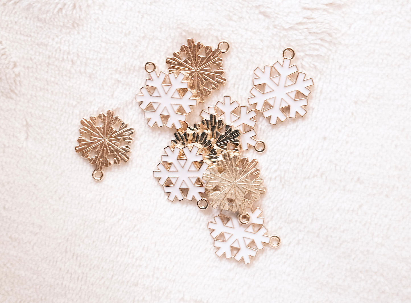 White and Gold Snowflake